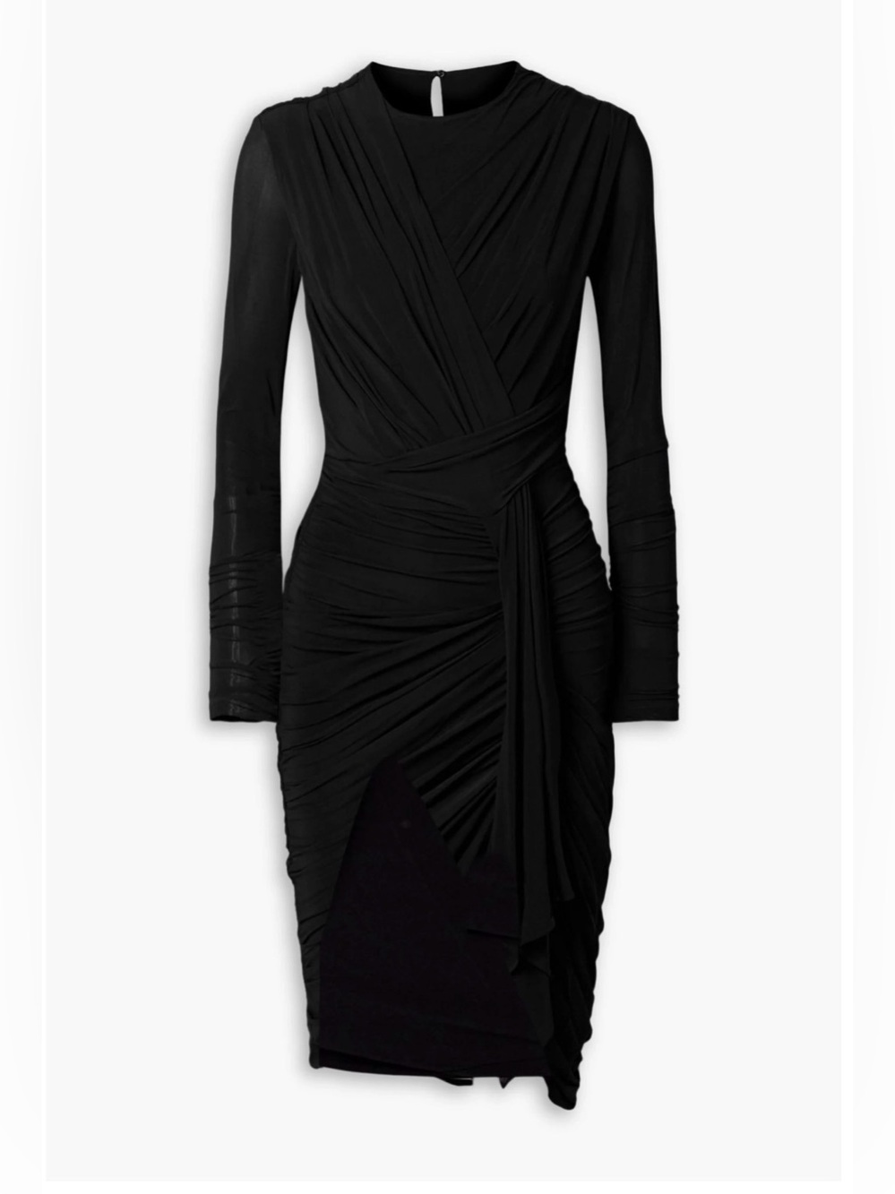 $1,190 ISABEL MARANT Zorah Draped Ruched Stretch-Jersey Midi Dress